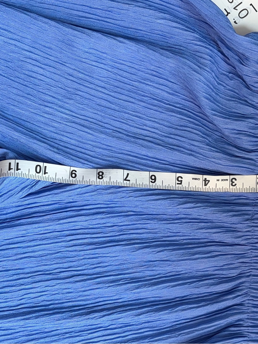 NWT Love Poem Plisse 2 Piece Set Sleeveless Crop Top Wide Leg Pants blue small - Picture 9 of 11